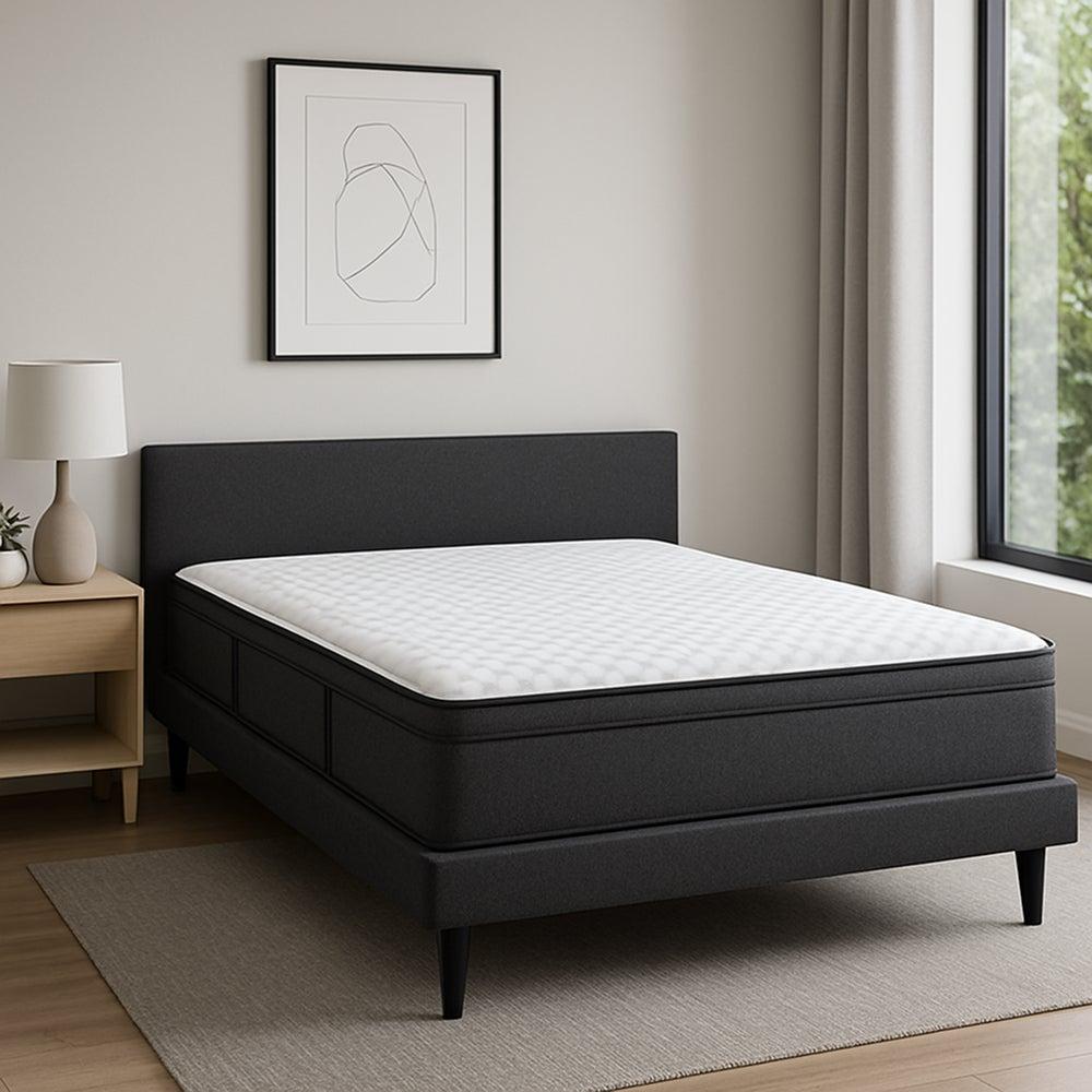 Plank Firm mattress on a black base