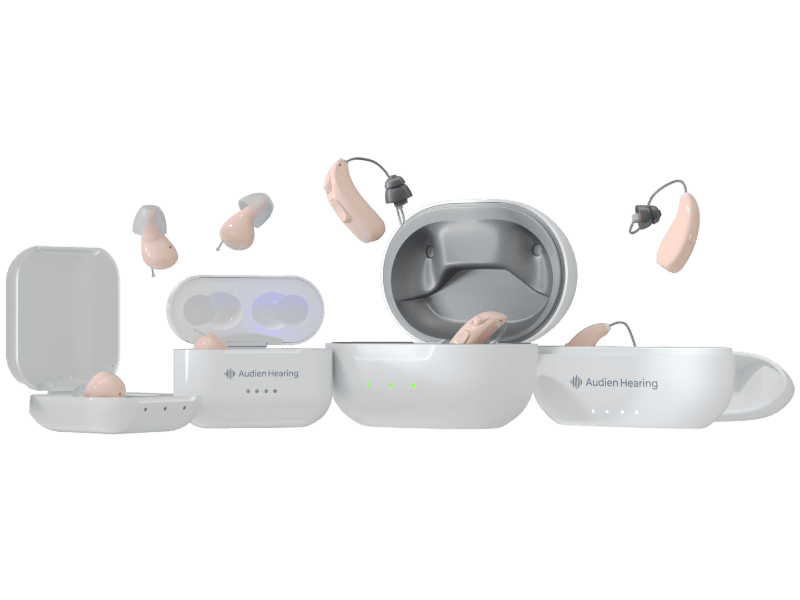 Audien's Atom and Ion series hearing aids