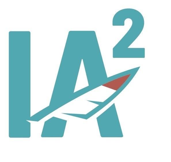 Logo of the International Association for Indigenous Aging showing the letters I and A and a feather.