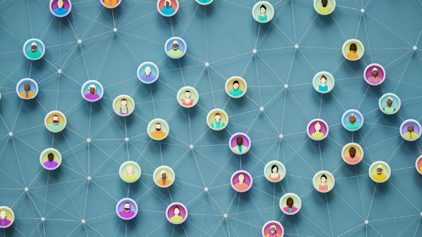 icons of people connected online