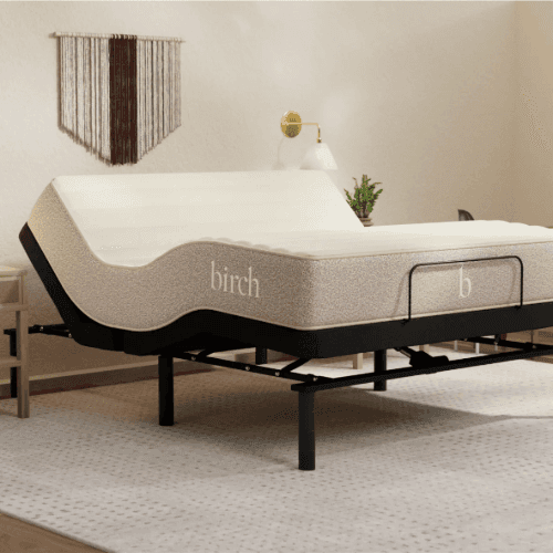 Birch Natural bed on adjustable base