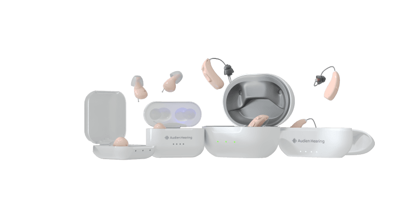 Audien's Atom and Ion series hearing aids