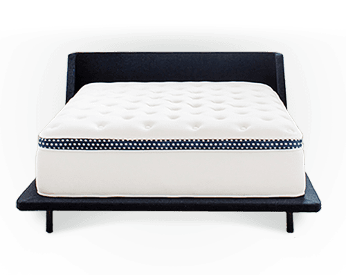 A WinkBed mattress on a bed frame.